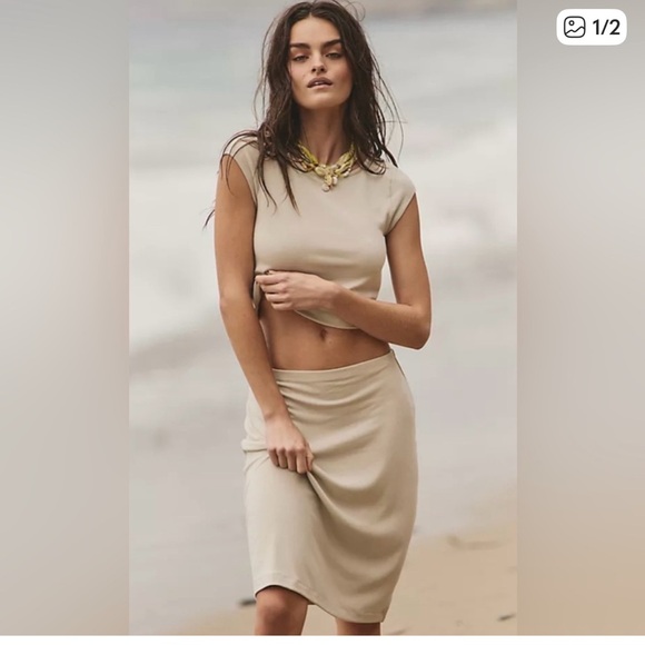 Free People Dresses & Skirts - NWT FREE PEOPLE FREE EST GOOD
FEELS TEE SKIRT SET
